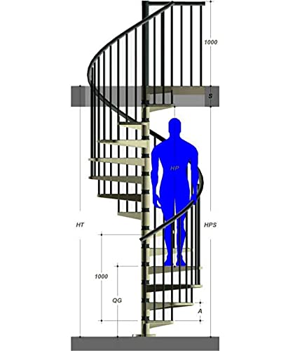 Wendeltreppe Mister Step für Außenbereich mit 13 Stufen