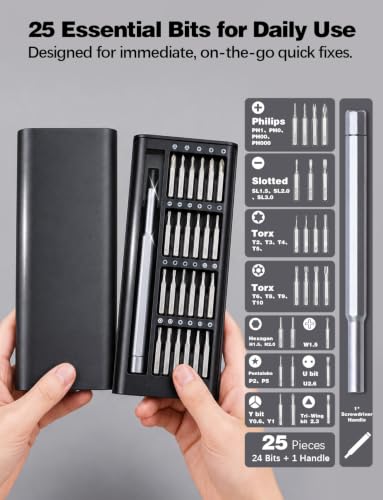 AXIVERSE 24-in-1 Mini Precision Screwdriver Set, Magnetic Electronics Kit — view 4