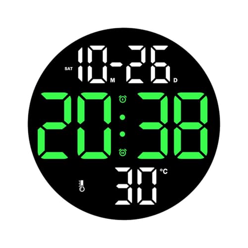 Horloge murale numérique LED grand écran réglable par télécommande - 2