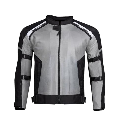 Image of DSG Aire Mesh 2 Riding Jacket- Light Grey Black White (Size-2XL)