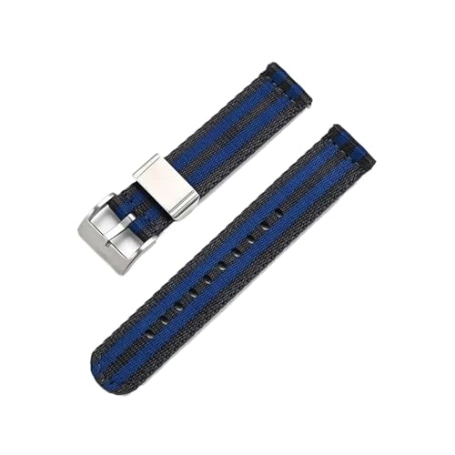 Bracelet montre nylon 24mm anti-transpiration et robuste avec fixation rapide