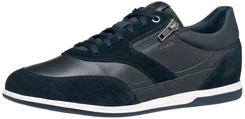 Geox Homme U Renan A Basket : baskets basses en cuir confortables