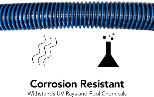 Image of Helix Heavy Duty In-Ground Pool Vacuum Hose with Swivel Cuff, 6 Meter LDPE Swimming Pool Suction Pipe