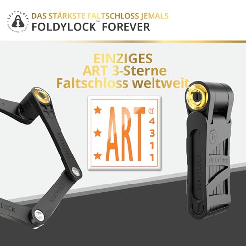 E-Bike Schloss Seatylock FoldyLock Forever Sicheres Faltschloss für Fahrräder