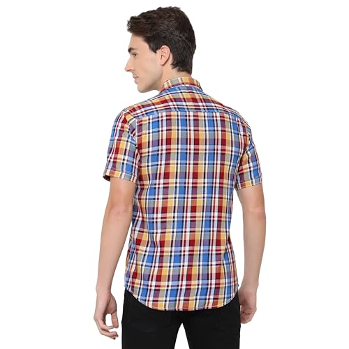 Image of Pepe Jeans Men's Cotton Rob Y /D Twill Checks Regular Fit Shirt