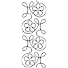 Quilting Stencils for Machine and Hand Quilting - 2 Quilting Stencils for Border Patterns - Ginger Flower Border, Flower Plastic Quilt Stencil Set with Guide