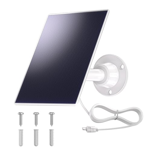 Solar Panel Compatible with Simplisafe Outdoor Camera, IP65 Waterproof, 360&deg; Adjustable Panel for...