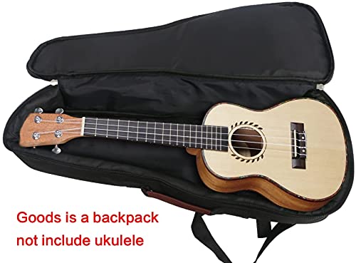 Hot Seal 10Mm Leather Handles Thick Durable Colorful Ukulele Case Bag With Storage (21In, Light Blue) #TOP4