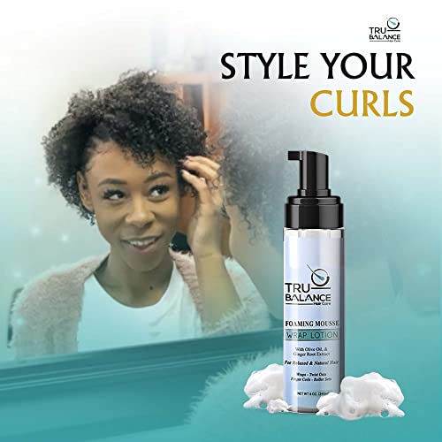 image for TRU-BALANCE Foaming Mousse Wrap Lotion - Curly Hair Product w/Anti Fri