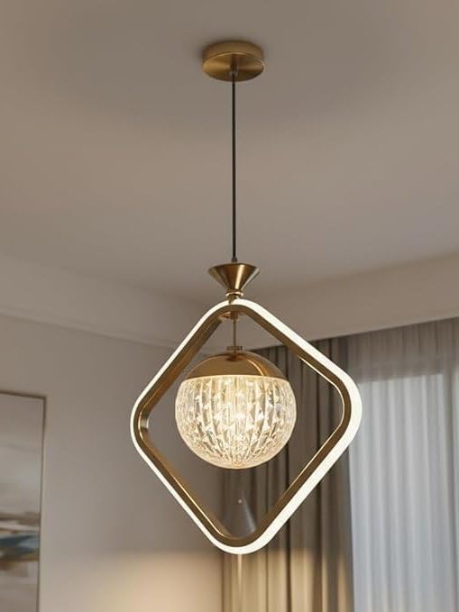 Image of BrightLyt LED Hanging Lights for Living Room /Bedside, Pendant Lights for Ceiling of Kitchen Island, Hanging Lights for Home Decoration /Dining Area /Cafe (Pack of 1) (HL56A)