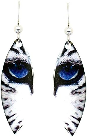 d'ears Tiger Eyes Earrings by Non-Tarnish Sterling Silver French Hook Ear Wire, made in the USA image 3