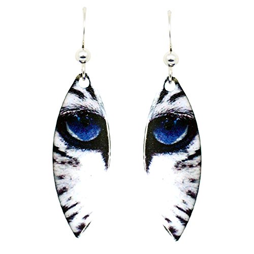 d'ears Tiger Eyes Earrings by Non-Tarnish Sterling Silver French Hook Ear Wire, made in the USA - Main Image