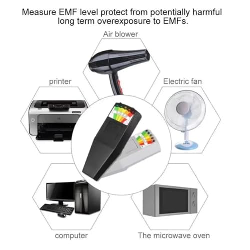 Detector de Radiación Medidor EMF 5 LED Campo Magnético miniatura 6