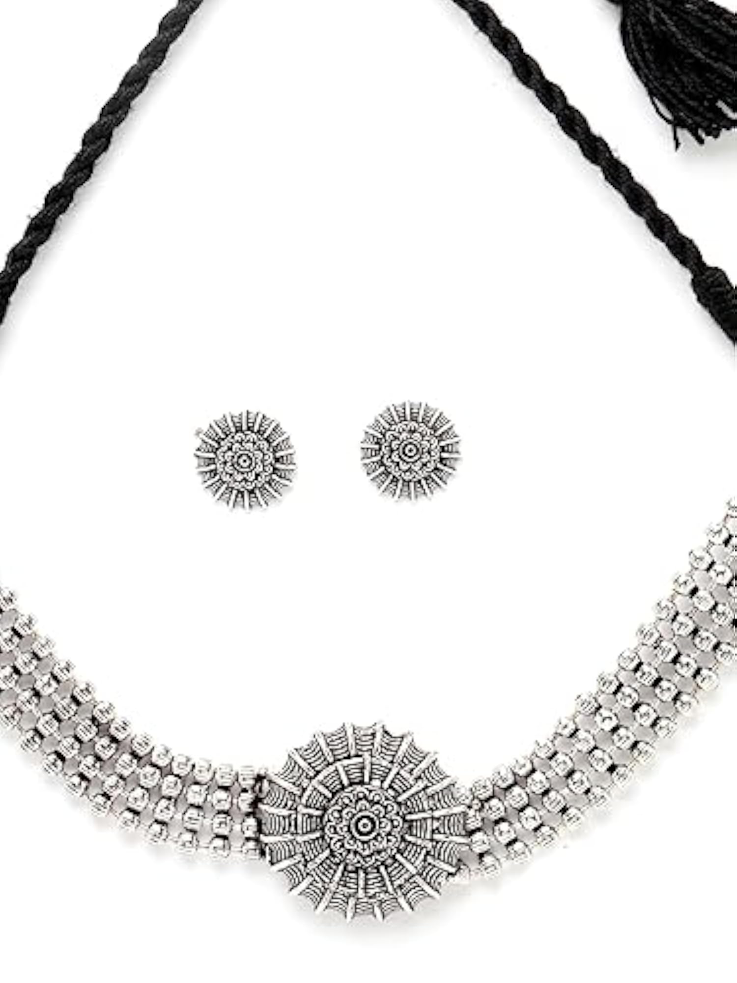 Choker Necklace Set With Studs Earring Jewellery Set