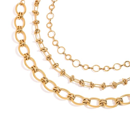 Chaîne à nœud métallique en acier inoxydable pour finitions de bijoux haut de gamme