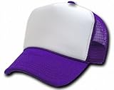 TWO TONE TRUCKER SNAP BACK CAP PURPLE CAPS HATS