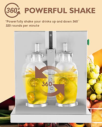 Hanchen Automatic Shaker Machine For Bubble Tea Boba Tea Milk Tea Shaking Machine For 360° Mixing Cocktail Juice Coffee Milk Wine Double Cup Commercial Equipment (110V, Us Plug) #TOP1