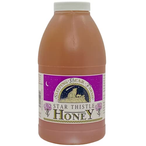 Star Thistle Honey Jug 3 Lbs. Bulk Honey Jar Unpasteurized Unblended No Additives Pure Michigan Honey #TOP6