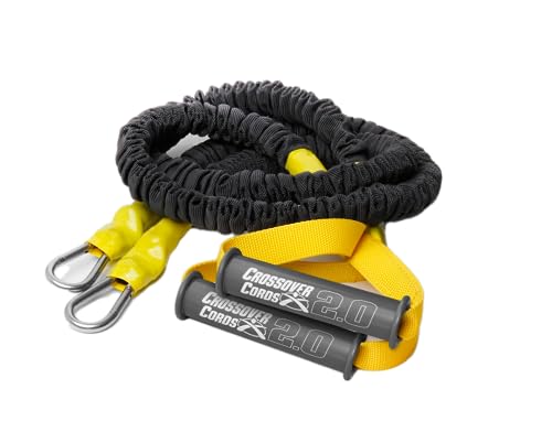 Crossover Cords - Shoulder Resistance/Exercise Bands - Perfect for Warmups, Arm Care, Rotator Cuff Exercise or Physical Rehab from Injury - One Set of 2 Cords - Crossover Symmetry