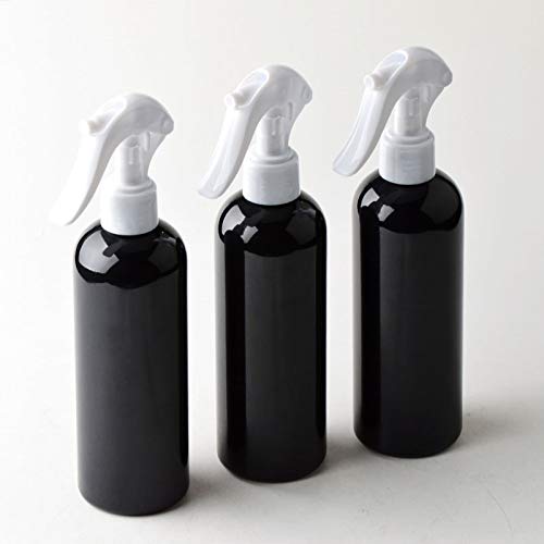 CHENTAOCS 6ps/lot 300ml Travel Shower Black Plastic Spray Bottles with Ergonomic Trigger Sprayer Refillable Bottle Support Logo Printing (Color : Black, Material : PET)