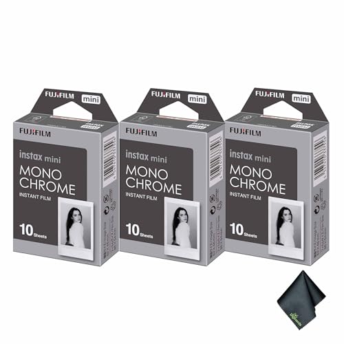 Pelicula instantánea Fujifilm Instax Mini Monocromo, 30 exposiciones, para cámaras Instax Mini e impresoras Instax Share miniatura 1