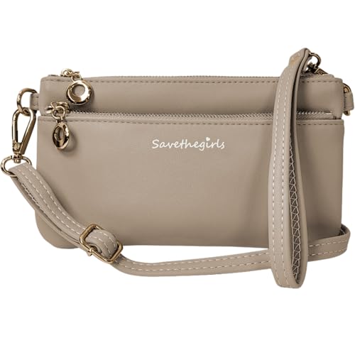 Save the Girls - Save the Girls RFID Cell Phone Purse & Wristlet - Creamy Spice Taupe - Best Deal on Amazon