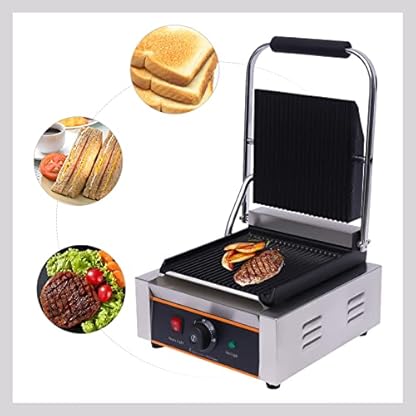 Kontaktgrill Elektrogrill Sandwich-Pressegrill Tischgrill 0-300℃ Multi Grill Für Sandwiches, Panini, Hamburgern, Hühnern, Rindfleisch, Gemüse – Bild 3