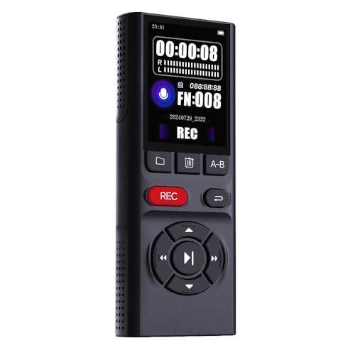 Jaswill 64GB Voice Recorder with Playback & USB