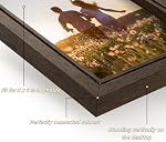Covzoe 5 Folding Picture Frame, 4 x 6 Inch Double Hinged Wood Photo Frame with 5 Opening, High Definition Rustic Desktop Family Photo Collage for Birthday Christmas Lover Gift