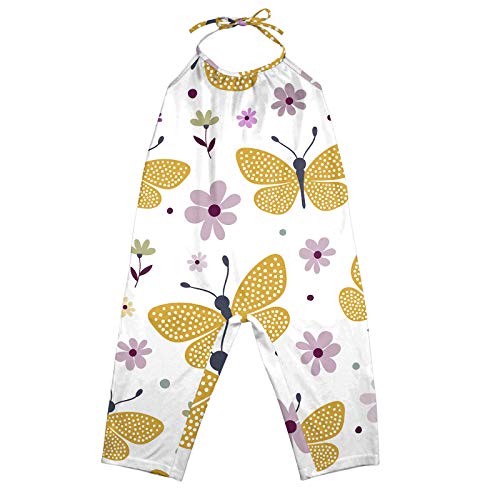 Baby Jumpsuit, Pockets, Summer Casual Harem Rompers, Kids Cute Sling Toddler Pants, (1-6T) Girls, Harlan Children s Jumpsuit Halter Strap Pants