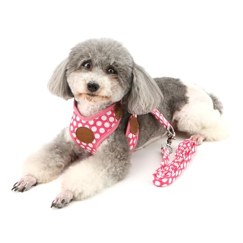 Zunea Arneses para cães pequenos, sem puxão, de malha ajustável, acolchoada, colete, colete, colete,