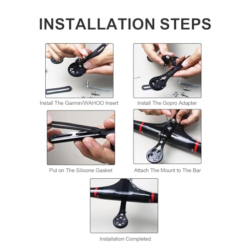BSSOK Bike Aero Integrated Handlebar Out Front Combo Mount, Integrated Handlebar System Bicycle Computer Mount Compatible with Garmin, Wahoo, Go Pro by BSSOK - Image 6