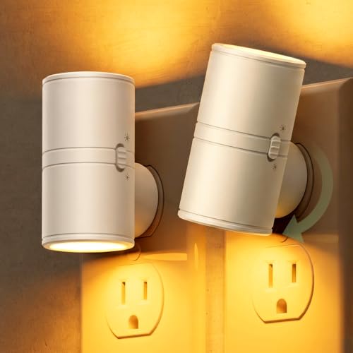 Image of L LOHAS LED Amber Night Light, Yellow Nightlight,Rotating,Dimmable 50 /100LM