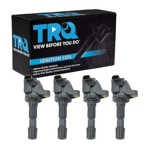 TRQ Ignition Coil Set 4 Piece Compatible with 2007-2008 Honda Fit