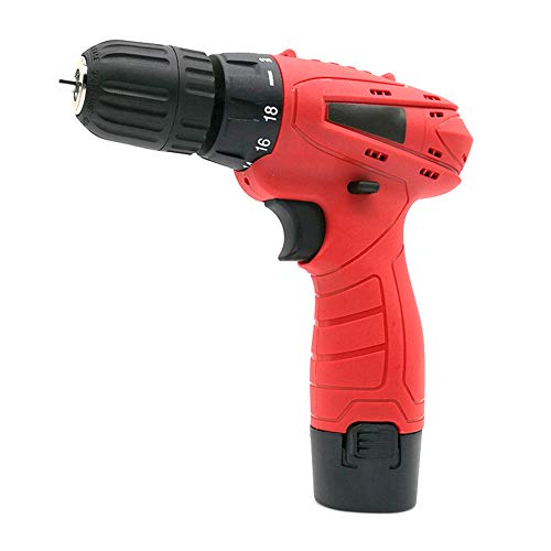 Preisvergleich Produktbild ACBAZEFA Wiederaufladbare Handbohrmaschine Multifunktions Haushalt Lithium Drill Gun Elektroschrauber Elektroschrauber,Red