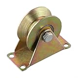 Track Pulley for Ropes, Steel Cable Pulley with Dual Ball Bearings, 30mm to 95mm Diameter Galvanized Idler Wheel, Heavy Duty Rope Guide for Sliding Doors and Winches(60mm)