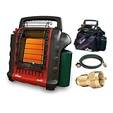Mr. Heater MH9X 4-9000 BTU Portable Buddy Heater Deluxe Travel Bundle with Buddy Bag, 10-Feet Hose and Adapter (4 Items)