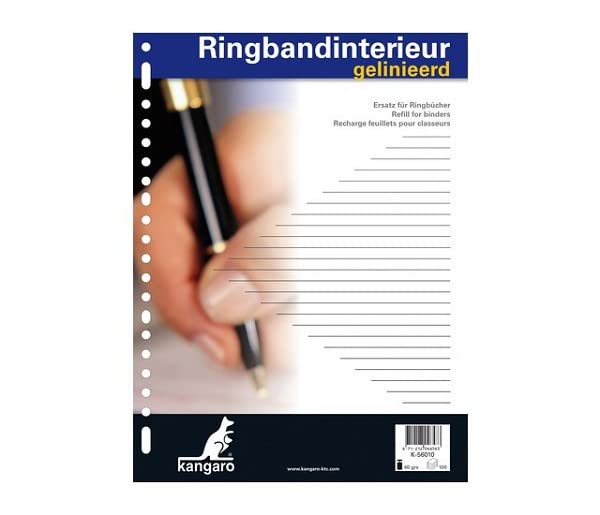 Kangaro Ring Binder Lines 23 Ruled 100 Sheets, 29.5x22x0.9