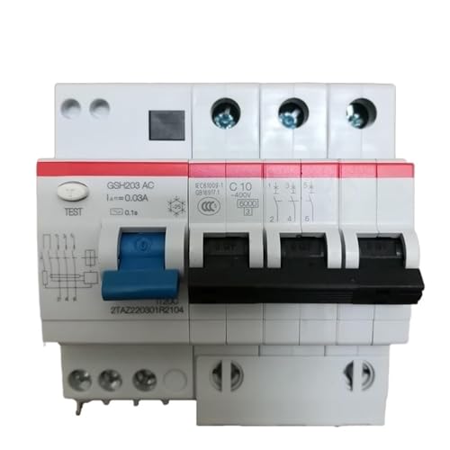 Disjoncteur à courant résiduel GSH203 3P 50A Courbe C AC