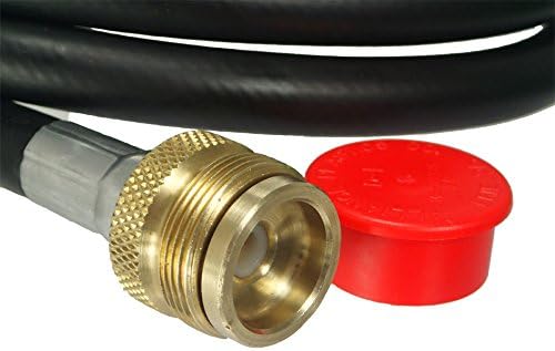 Stainless Steel Overbraid Propane Adapter Hose. Type 1 X #600 Bulk Adapter (1"-20) (15 Feet)