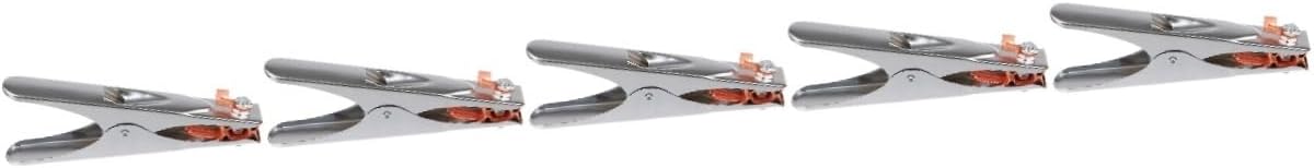 jojofuny 5pcs Heavy Duty Grounding Clamp Welding Ground Clip for Electrical -plated Design for Safe Machinery Manufacturing