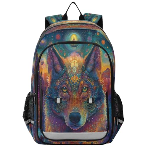 Sac à dos loup pour école et voyage taille unique fille garçon