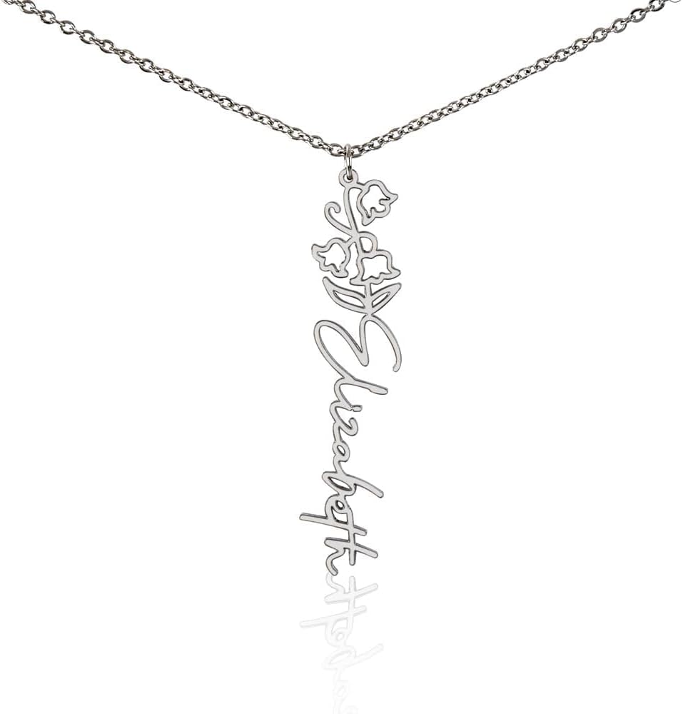 Custom Niece Gift From Aunt, Birth Flower Name Necklace with Gift Box, Customized Floral Pendant Jewelry Keepsake for Women, Birthday Month Necklace for Christmas Graduation - Image 5