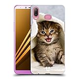 Atractivo y elegante imprimir Head Case Designs Gatito En Toalla Caliente Gatos Carcasa rígida Compatible con Samsung Galaxy A6s (2018)