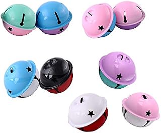 Amasawa Small Bell,Mini Bell,Bells For Craft Kits And DIY Supplies Christmas Jingle Bells Mix Color 36 Pcs (Random Color)