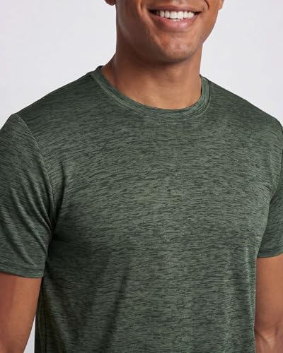 Image of Real Essentials 5 Pack: Men's Dry-Fit Moisture Wicking Active Athletic Performance Crew T-Shirt