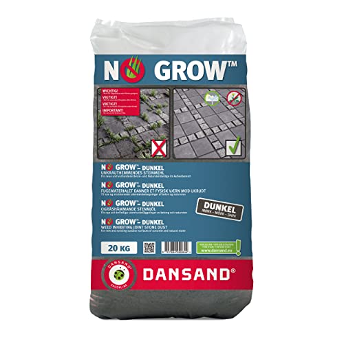 Dansand No Grow 20 kg Easy Fix Borstel in voegend bestratingszand | Zand voor terras, blokbestratingszand, geschikt voor alle soorten bestrating - grijs