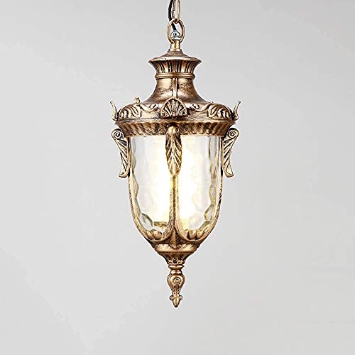 Lustre extérieur bronze en aluminium avec chaîne réglable pour jardin