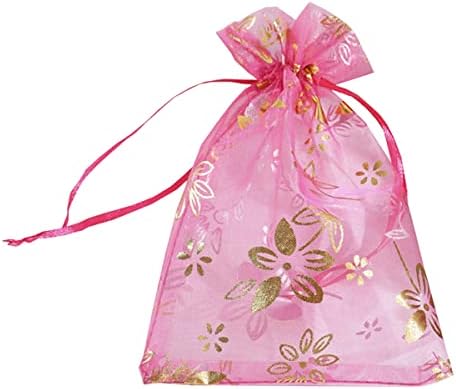 FAVORTALK Organza Gift Bags 30 Pieces Pouches Organza Gift Bags Oragnza Wedding Favour Bags Jewellery Packing,10x15 cm/3.9 x 5.9 inches, Green