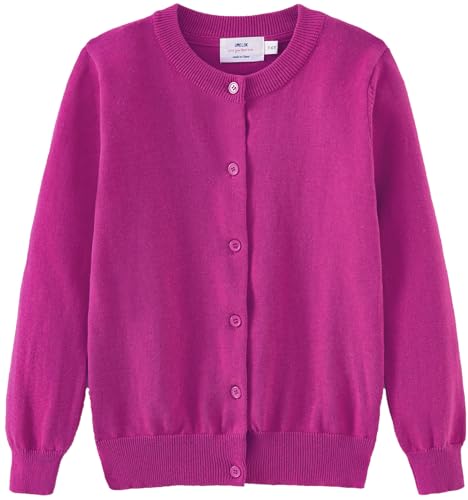 Girls Hot Pink Cardigan